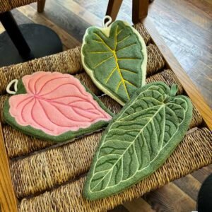 plant leaf hand towels