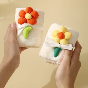 flower hand towel