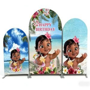 Baby Moana Theme Backdrop Cover