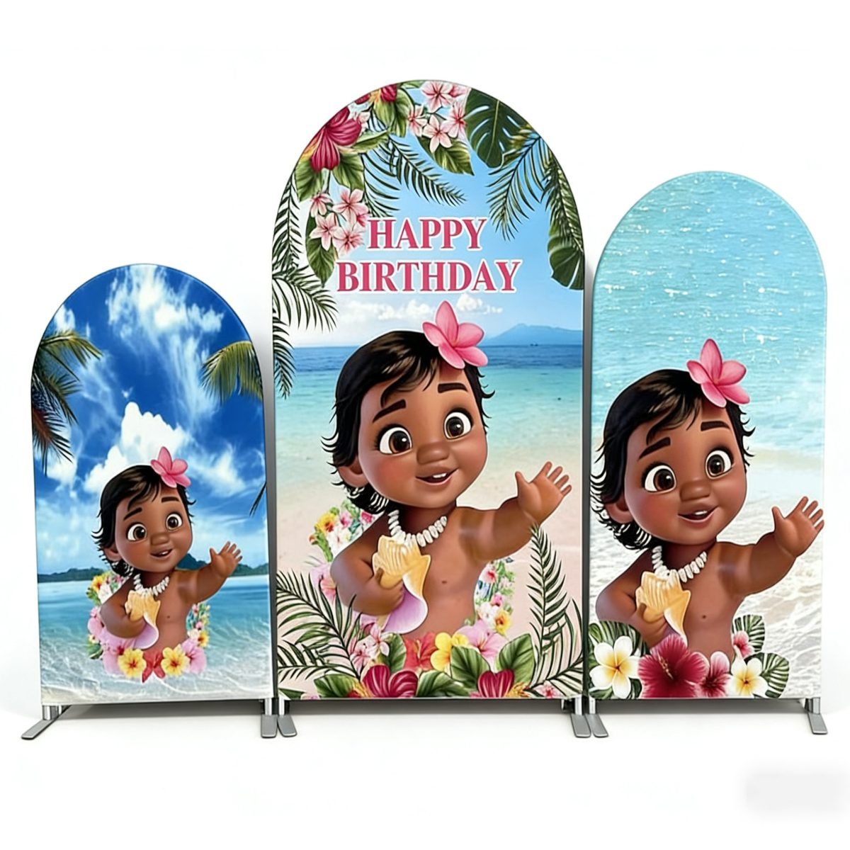Baby Moana Theme Backdrop Cover Baby Moana Theme Backdrop Cover