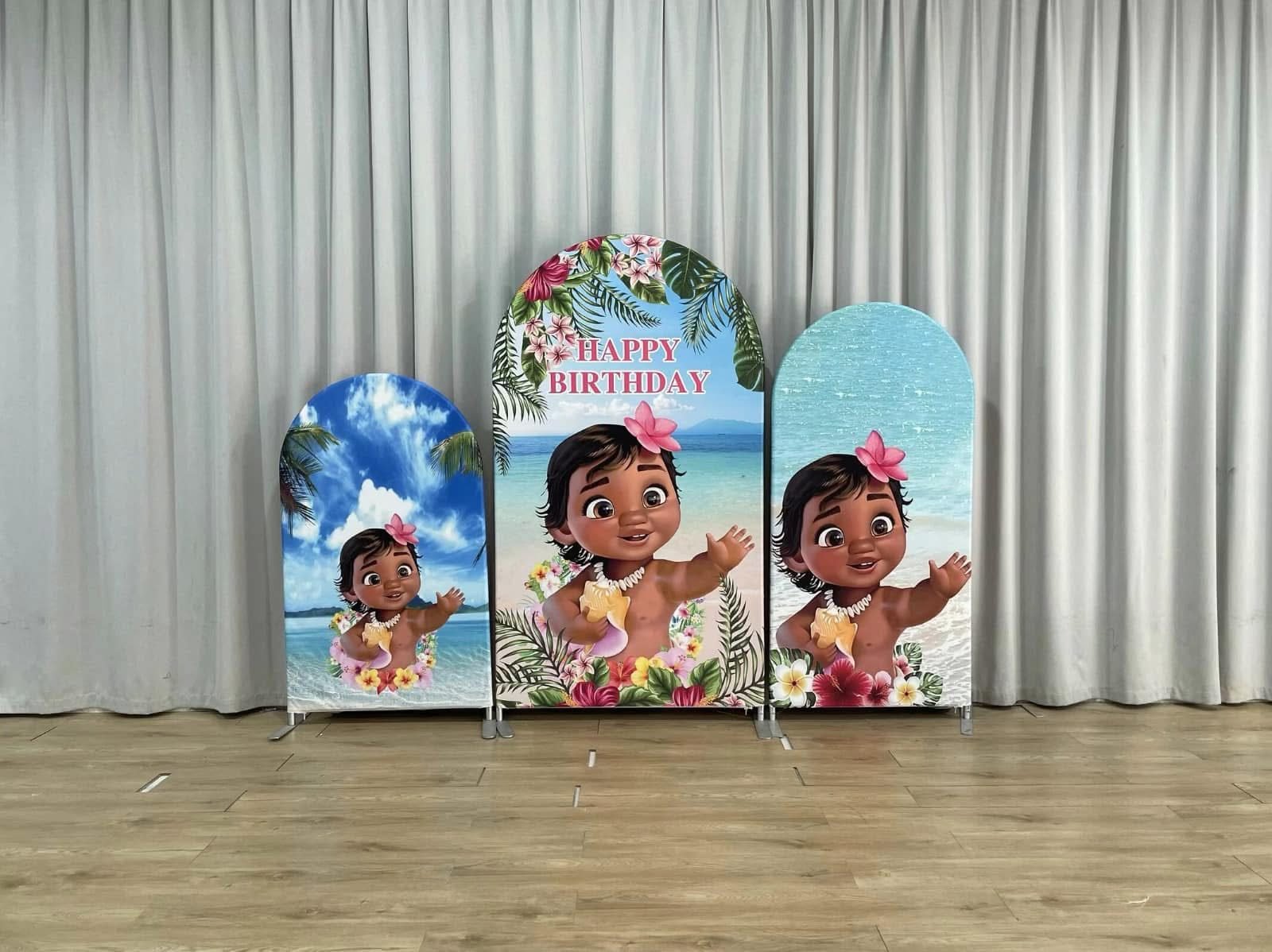 Baby Moana Theme Backdrop Cover Baby Moana Theme Backdrop Cover