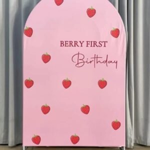 Sweet Strawberry Theme Backdrop Cover