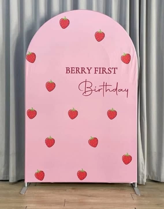 Sweet Strawberry Theme Backdrop Cover Sweet Strawberry Theme Backdrop Cover