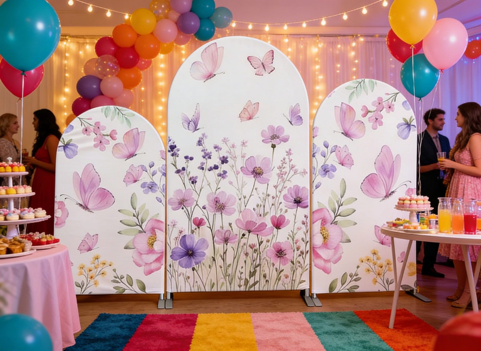 boho butterfly floral theme backdrop cover boho butterfly floral theme backdrop cover