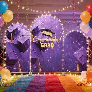 Congratulations GRAD Theme Backdrop Cover