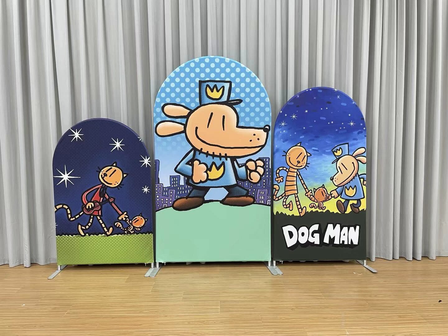 dog man themed backdrop cover dog man themed backdrop cover