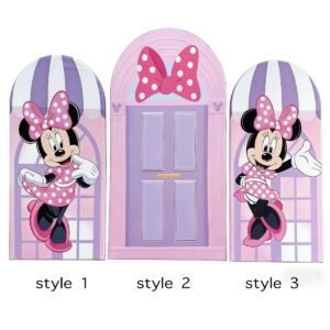 Minnie Mouse Arch Backdrop Set - 3-Piece Kids Party Decor