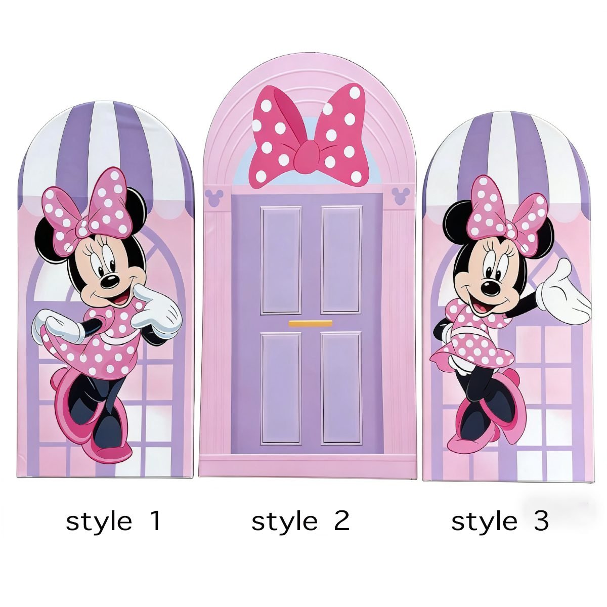 Minnie Mouse Arch Backdrop Set - 3-Piece Kids Party Decor Minnie Mouse Arch Backdrop Set - 3-Piece Kids Party Decor