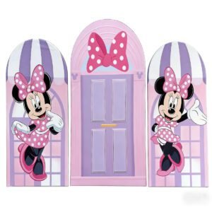 Minnie Mouse Arch Backdrop Set - 3-Piece Kids Party Decor