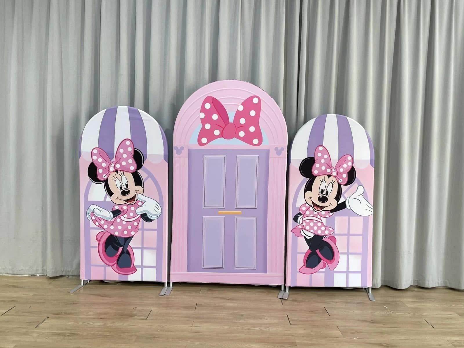 Minnie Mouse Arch Backdrop Set - 3-Piece Kids Party Decor Minnie Mouse Arch Backdrop Set - 3-Piece Kids Party Decor