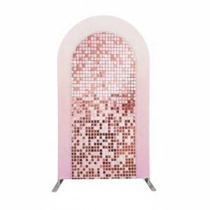 pink gradient sequin backdrop cover