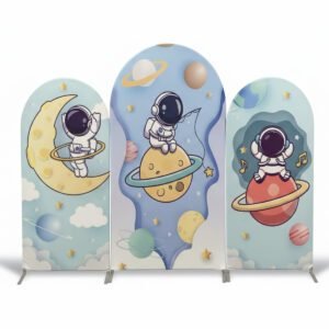 Space Astronaut Theme Backdrop Cover