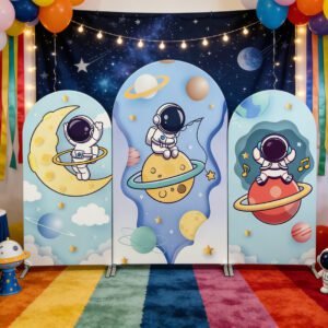 Space Astronaut Theme Backdrop Cover