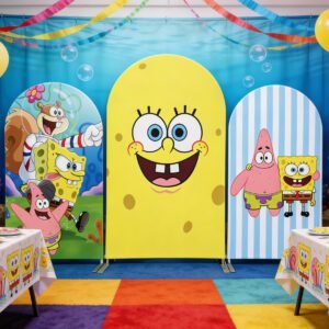 SpongeBob SquarePants Chiara Wall Arch Backdrop Set - Kids Birthday Party Decor 03