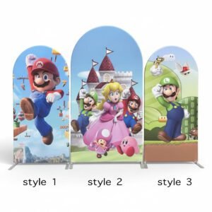 Super Mario Arch Backdrop Set - 3-Piece Kids Party Decor 02