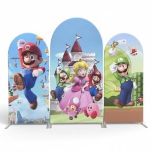 Super Mario Arch Backdrop Set - 3-Piece Kids Party Decor 02