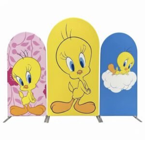 Tweety Bird Arch Backdrop Set - 3-Piece Kids Party Decor