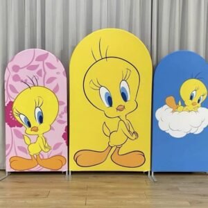 Tweety Bird Arch Backdrop Set - 3-Piece Kids Party Decor