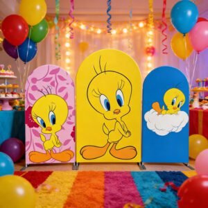 Tweety Bird Arch Backdrop Set - 3-Piece Kids Party Decor