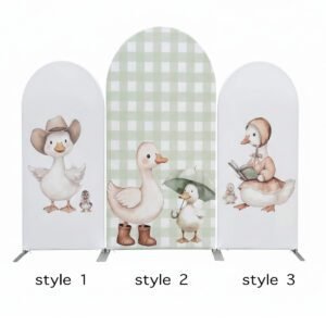 Cute Little Duckling Theme Birthday Party Arch Backdrop Set - Farm Animals Background