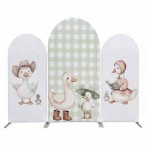 Cute Little Duckling Theme Birthday Party Arch Backdrop Set - Farm Animals Background