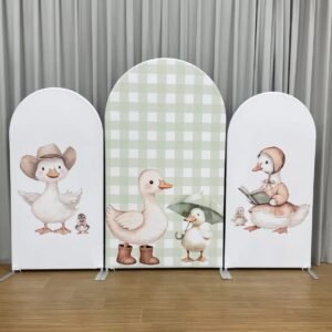 Cute Little Duckling Theme Birthday Party Arch Backdrop Set - Farm Animals Background